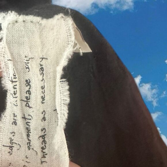 Free People One Dress Womens XS Black Cotton Mini Prairie Goth Festival Raw Hem - Picture 5 of 8